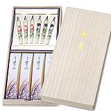 日本香堂銘香芝山 桐箱絵ろうそくセット