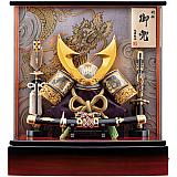 【67】11号 ハヤブサ鍬形切返兜アクリルケース飾り