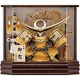 【71】12号 金上杉兜六角アクリルケース飾り