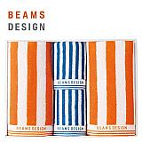 BEAMS DESIGN　ストライプバス＆フェイスタオルセット